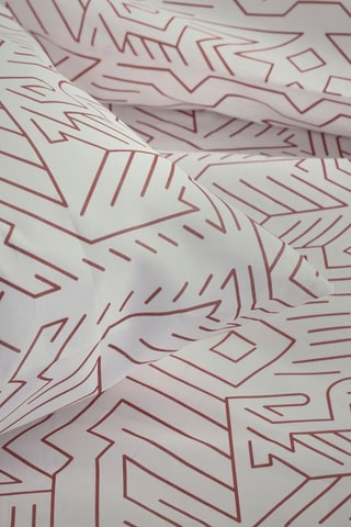 Conjunto de edredão Crazy - Bege e vermelho
