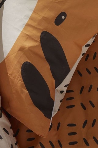 Conjunto de edredão em algodão 57 fios/cm² Happy - Laranja