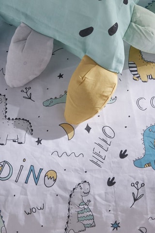 Conjunto de edredão em algodão 57 fios/cm² Happy - Branco