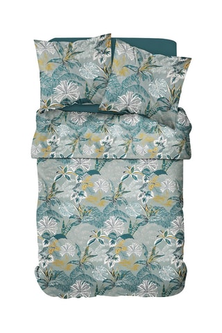 Conjunto de edredão em algodão 57 fios/cm² Hotel Tropik Juliana 2 - Verde-claro