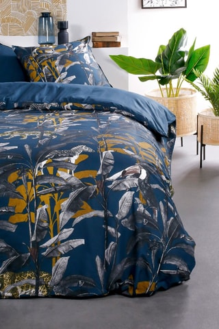 Conjunto de edredão em algodão 57 fios/cm² Sunshine 6.31 - Verde e mostarda