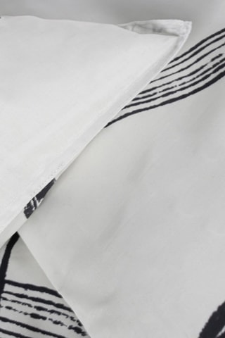 Conjunto de edredão em algodão 57 fios/cm² Sunshine - Branco e preto