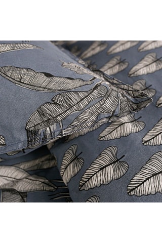 Conjunto de edredão em algodão 57 fios/cm² Sunshine 6.37 - Azul e cinzento