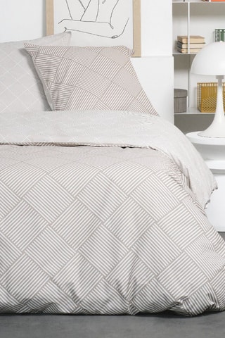 Conjunto de edredão em algodão 57 fios/cm² Sunshine - Bege,
