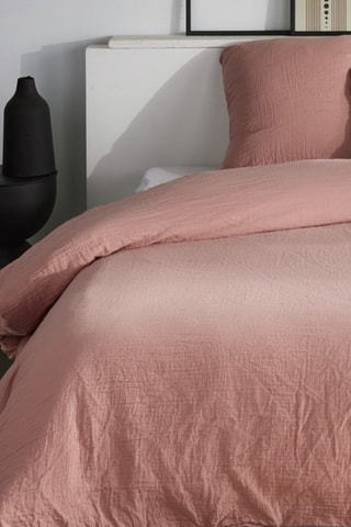 Conjunto de edredão em gaze de algodão - Rosa