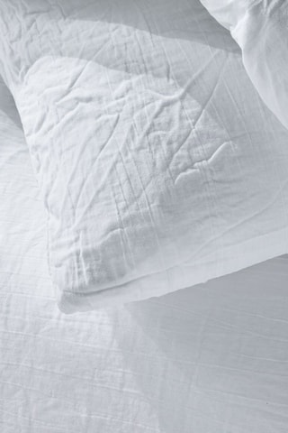 Conjunto de edredão em gaze de algodão - Branco