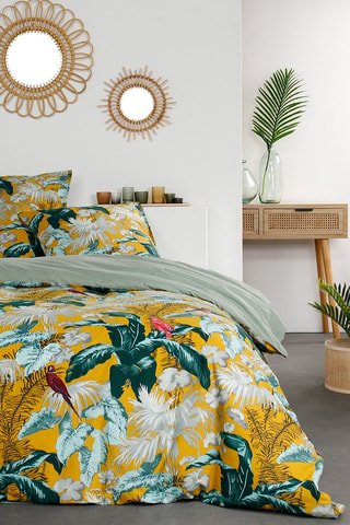 Conjunto de cama em algodão 57 fios/cm² - Ocre
