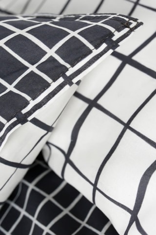 Conjunto de edredão em algodão 57 fios/cm² Sunshine - Preto e branco