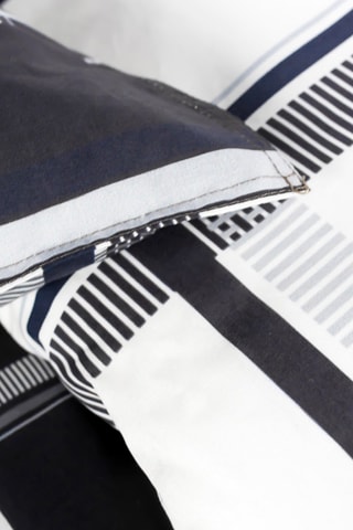 Conjunto de edredão em algodão 57 fios/cm² Sunshine - Preto e branco