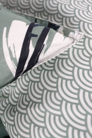 Conjunto de edredão em algodão 57 fios/cm² Sunshine - Verde-água e cinzento