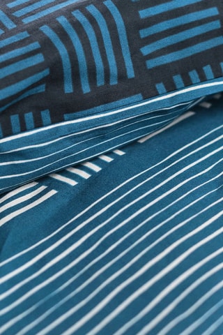 Conjunto de edredão em algodão Sunshine - Azul,