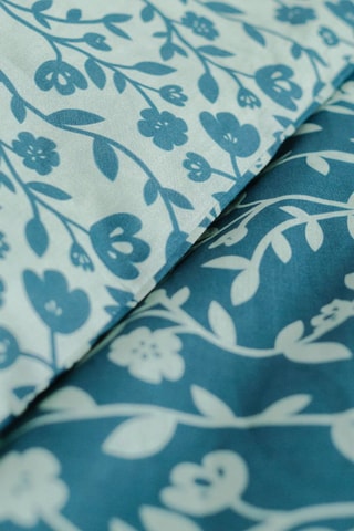 Conjunto de edredão em algodão Sunshine - Azul,
