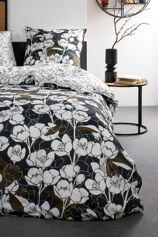 Conjunto de edredão em algodão 57 fios/cm² Sunshine 6.29 - Branco e preto