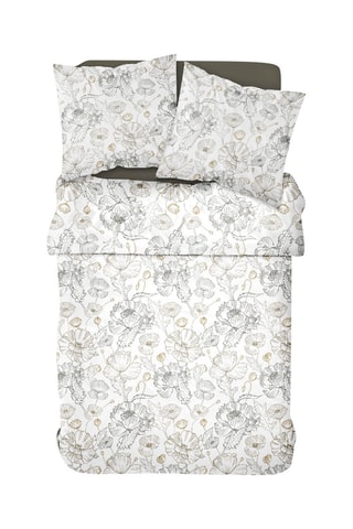Conjunto de edredão em algodão 57 fios/cm² Sunshine - Branco e cinzento