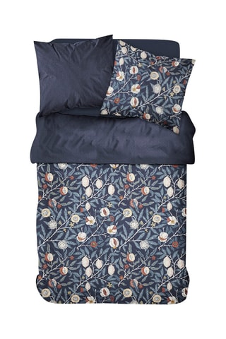 Conjunto de edredão em algodão 57 fios/cm² Sunshine - Preto e vermelho-escuro