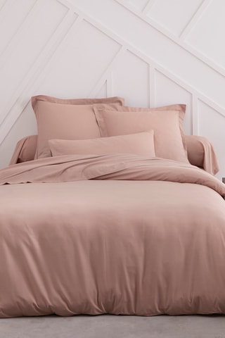 Lençol liso em algodão 57 fios/cm² Essential - Rosa