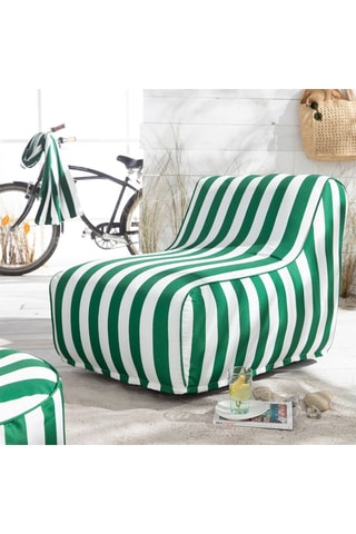 Cadeirão insuflável Summer Stripe - Verde e branco