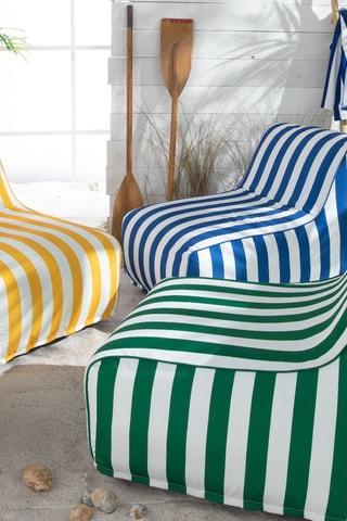 Cadeirão insuflável Summer Stripe - Verde e branco