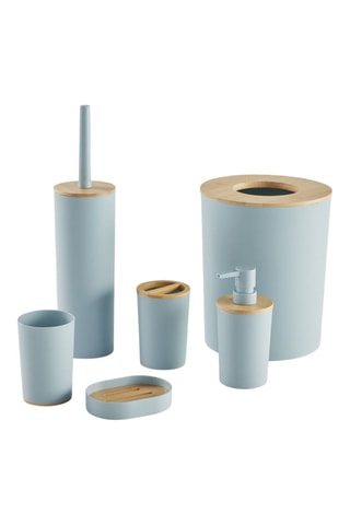 Conjunto acessórios de casa de banho em bambu - 6 peças