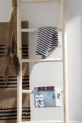 Escada de madeira - Natural - 149 x 50 x 6 cm