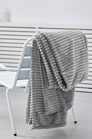 Manta XL Essential Ribbed - Aço - 150 x 200 cm