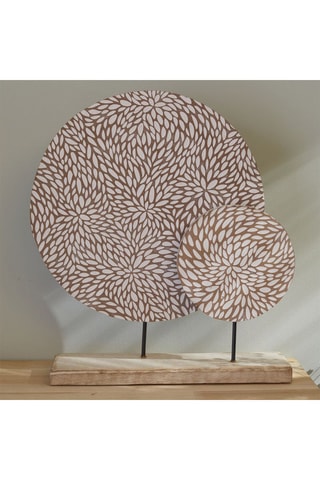 Decoração em madeira de mesa - Natural - 30.5 x 6,3 x 40 cm