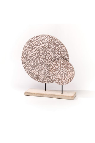 Decoração em madeira de mesa - Natural - 30.5 x 6,3 x 40 cm