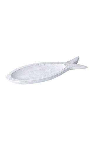 Organizador em madeira de paulóvnia -  47 x 15 x 4 cm - Branco