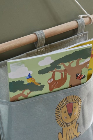 Organizador de parede com 3 bolsos - 80 x 30 cm - Verde