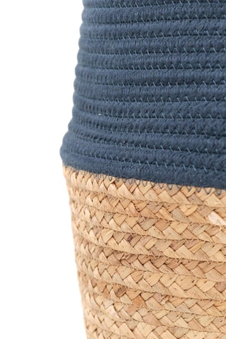 Cesto Factory - 30 cm - Azul e bege