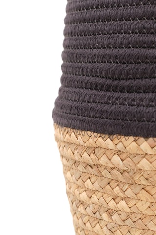 Cesto Factory - 30 cm - Preto e bege