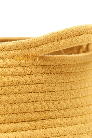 Cesto Factory - 27 cm - Amarelo e bege