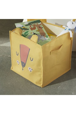 Cubo de arrumação dobrável "O rei da selva" - 31 x 31 x 31 cm
