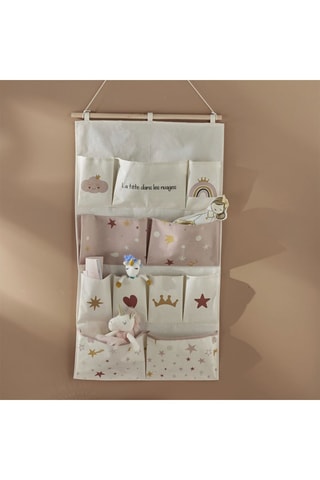 Arrumação de tecido de parede XL "Cabeça nas nuvens" - 60 x 10 x 10 cm