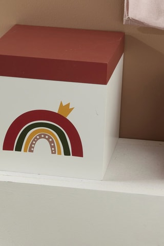 Caixa de arrumação - 17 x 17 x 11 cm - Rosa