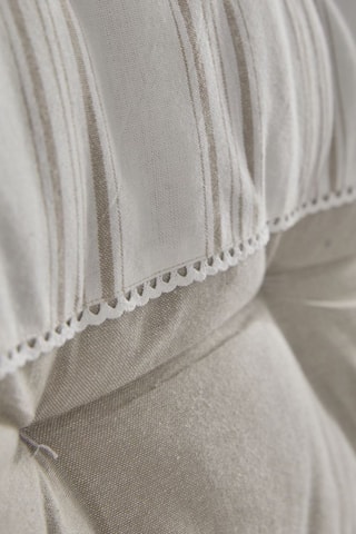 Almofada cabeceira de cama Charme - Bege e branco - 45 x 70 cm