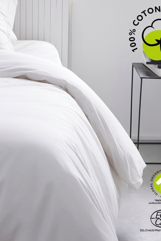 Capa de edredão em algodão biológico 57 fios/cm² Today Organic - Branco