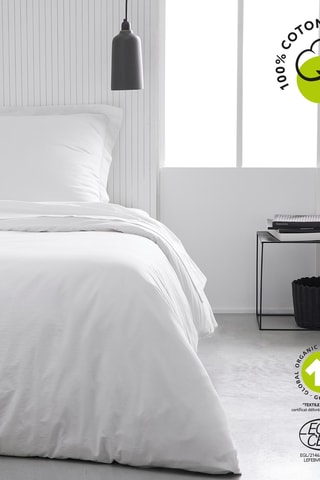 Capa de edredão em algodão biológico 57 fios/cm² Today Organic - Branco