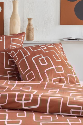 Conjunto de edredão Crazy - Terracotta