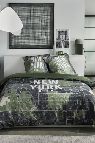 Conjunto de edredão em algodão 57 fios/cm² Java - Verde