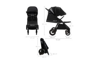 Kinderwagen Mitzy - Vanaf de Geboorte - Tot 22 kg - Zwart
