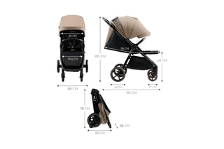 Kinderwagen Mitzy - Vanaf 4 Maanden - Tot 27  kg - Beige