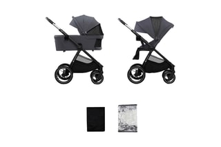 Kinderwagen + Accessoires Nea 2 - Zwart en grijs