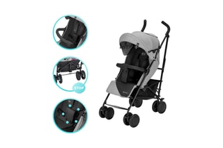 Kinderwagen Siesta - Vanaf 6 Maanden - Tot 22 kg - Zwart en grijs