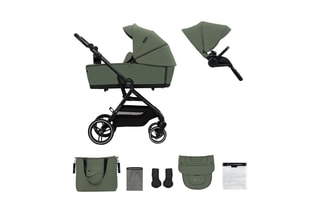 2-in-1 Kinderwagen Yoxi - Vanaf de Geboorte - Tot 22 kg - Groen