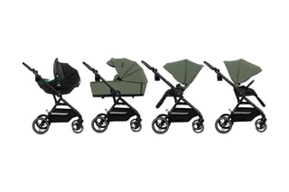 2-in-1 Kinderwagen Yoxi - Vanaf de Geboorte - Tot 22 kg - Groen