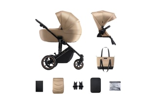 2-in-1 Kinderwagen PRIME 2 - Vanaf de Geboorte - Tot 22 kg - Beige