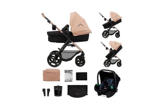 Kinderwagen Trio + Accessoires Moov 2 - Vanaf de Geboorte - Tot 27 kg - Beige