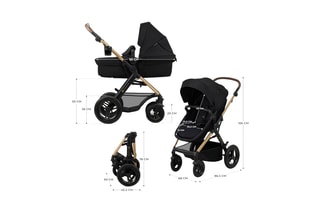Kinderwagen Trio Moov 2 Air - Vanaf de Geboorte - Tot 27 kg - Zwart