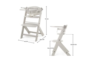 Beukenhouten Meegroeistoel Enock - 6 t/m 36 maanden - T/m 15 kg